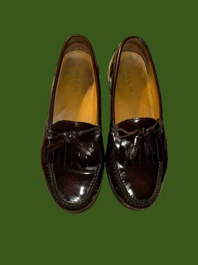 Cole Haan  Burgandy Leather Moc Toe Kilter Tassel Loafer Men’s Size 10.5 EEE